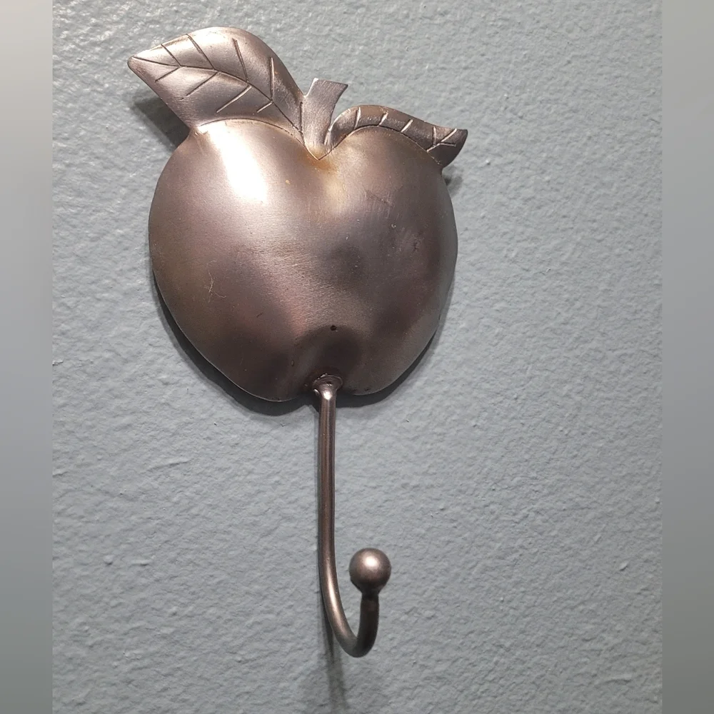 Vintage Silver Apple Wall Hook